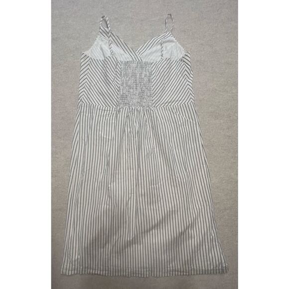 Maurices XL Striped Cotton Faux Wrap Midi Dress Coastal Boho Summer - Picture 2 of 9